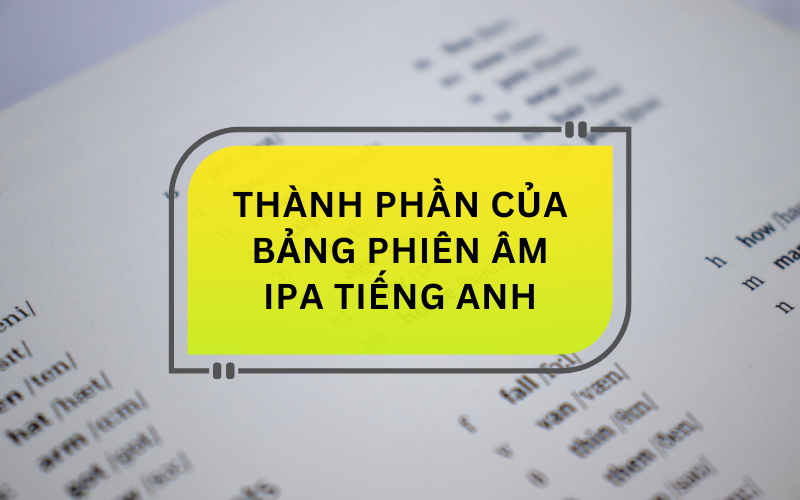 Thành phần của bảng phiên âm IPA tiếng Anh