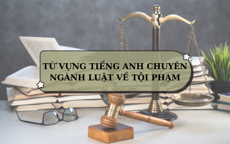 Từ vựng tiếng Anh chuyên ngành Luật về tội phạm