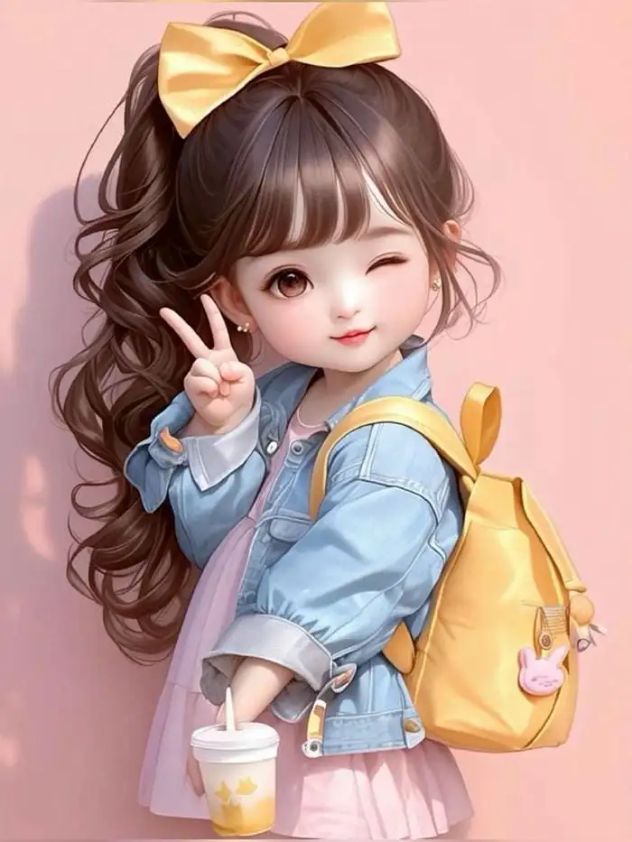 hình ảnh chibi nữ cute đơn giản