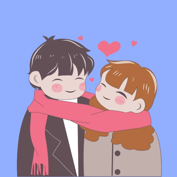 Ảnh chibi couple mùa đông