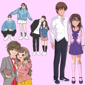 ảnh cặp đôi chibi cute