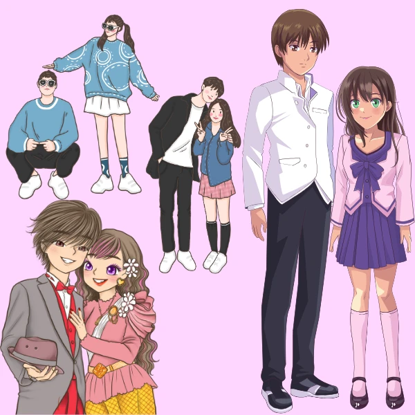 ảnh cặp đôi chibi cute