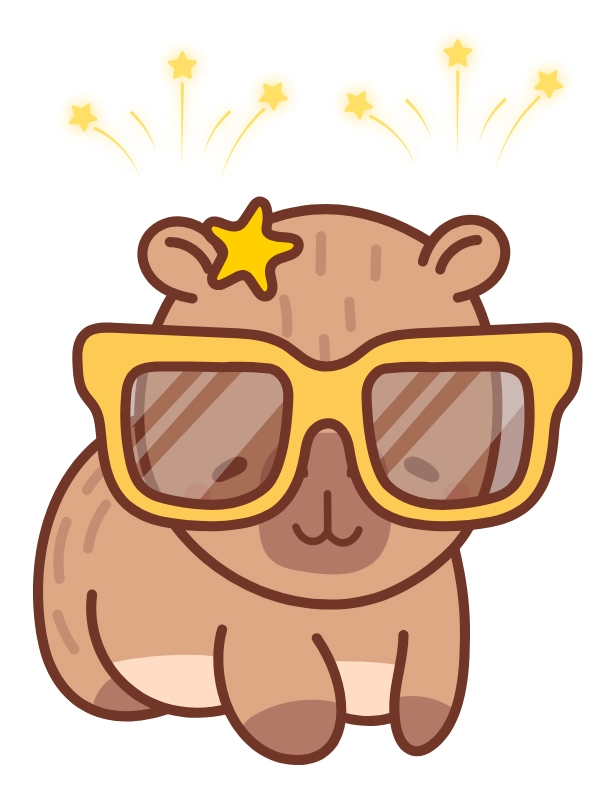 ảnh capybara chibi cute