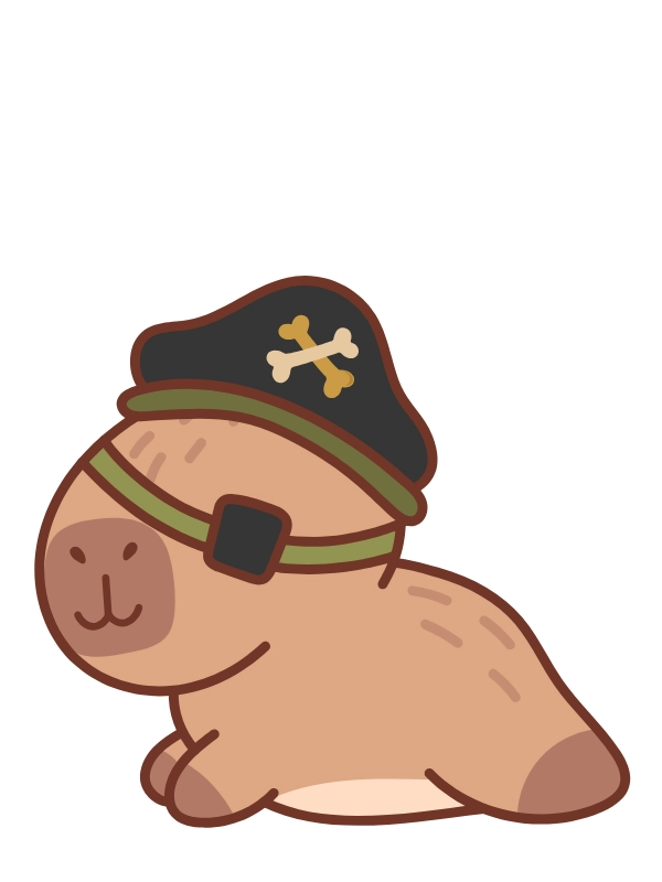 capybara chibi ngầu