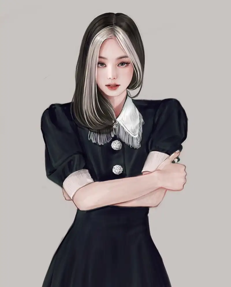 ảnh chibi ngầu nữ Jennie