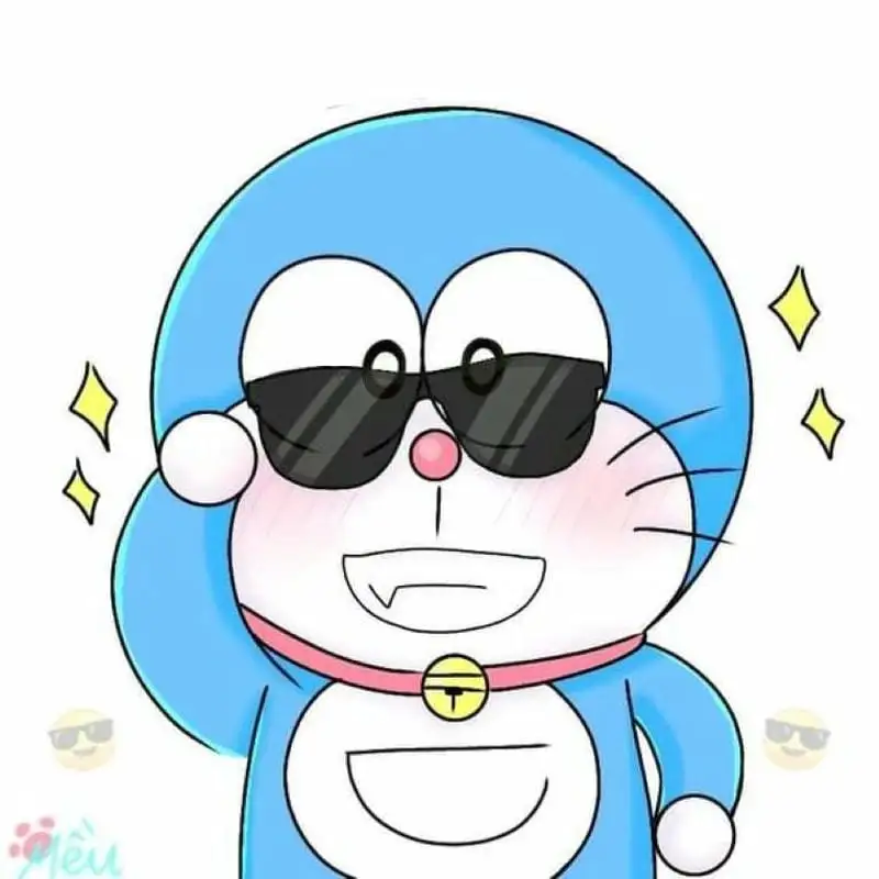 doraemon đeo kính chibi cute