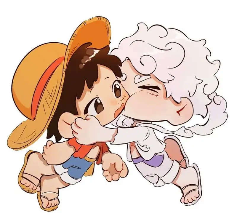 ảnh luffy gear 5 chibi cute