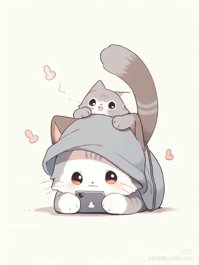 mèo chibi mập cute