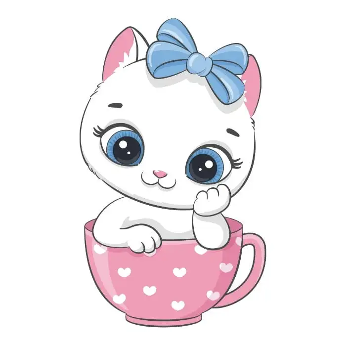 tải ảnh mèo cute chibi xinh xắn