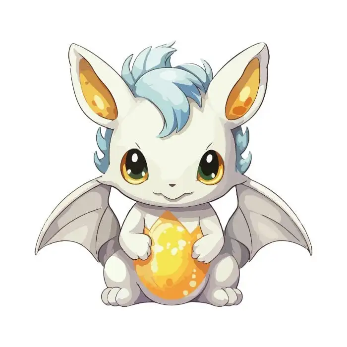 rồng cute chibi trắng