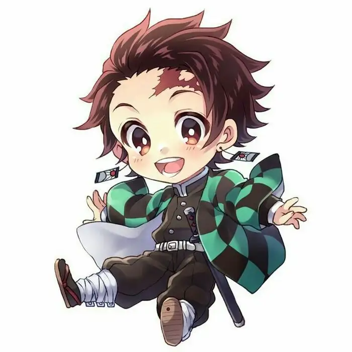 ảnh anime tanjiro chibi cute