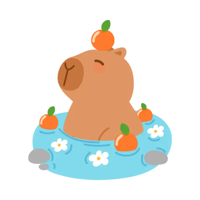 hình ảnh capybara cute chibi