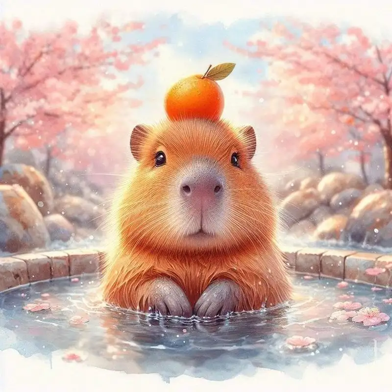 capybara chibi ngộ nghĩnh