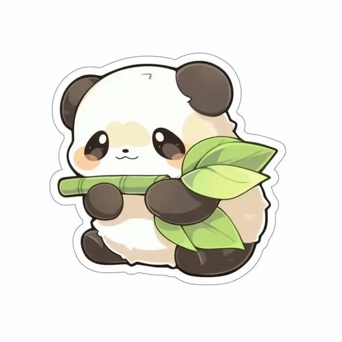 gấu trúc đỏ chibi ăn trúc