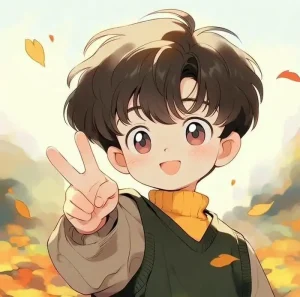 hình ảnh chibi cute nam chào