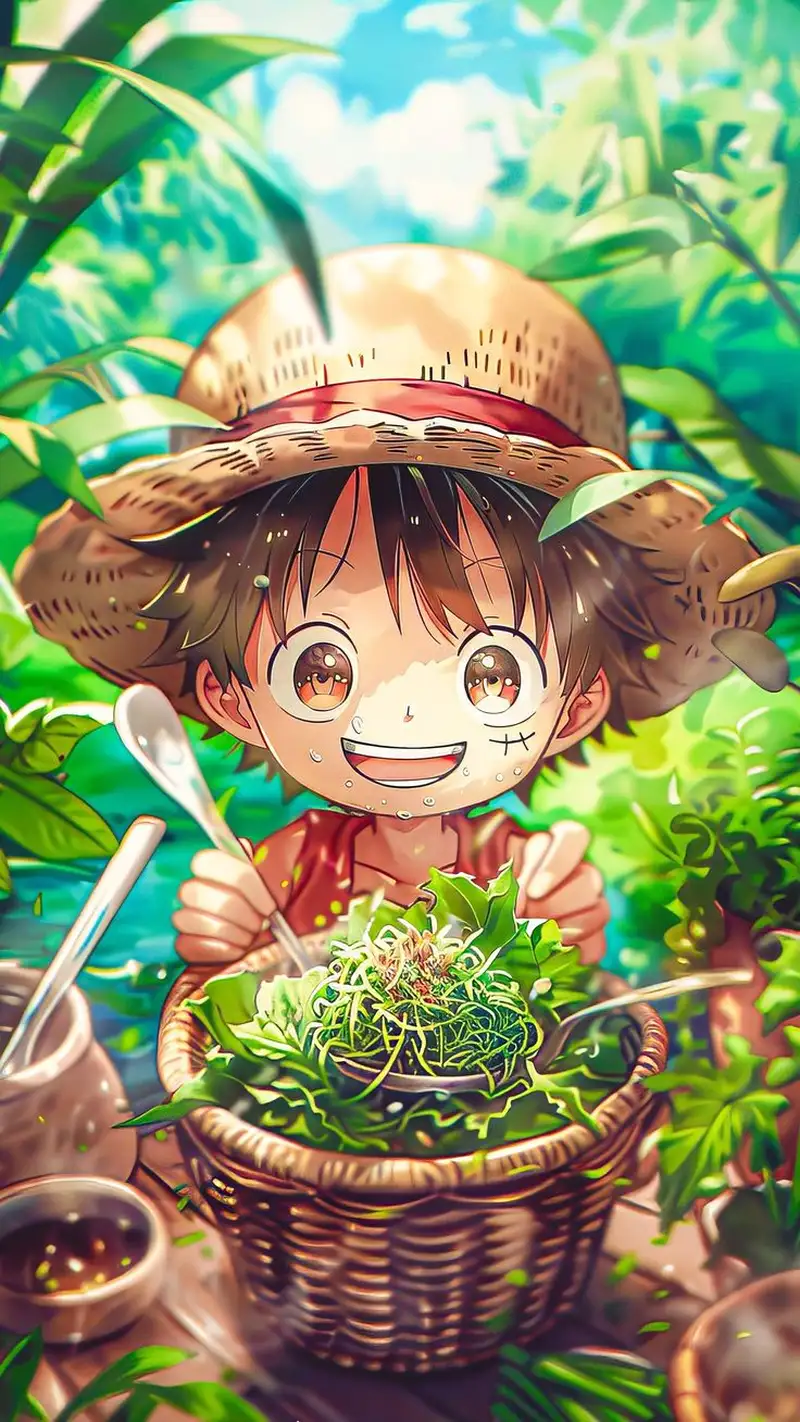 luffy chibi cute ngộ nghĩnh