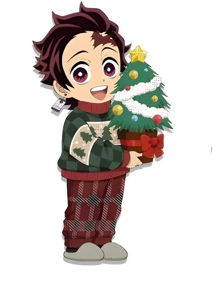 ảnh tanjiro chibi cute noel