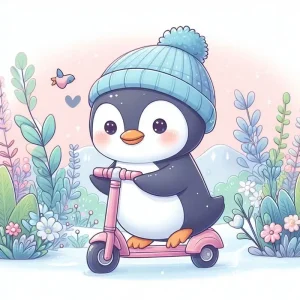 Chibi penguin đáng yêu dễ thương