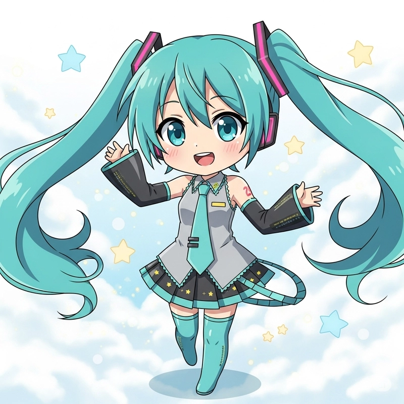 ảnh Hatsune Miku chibi dễ thương