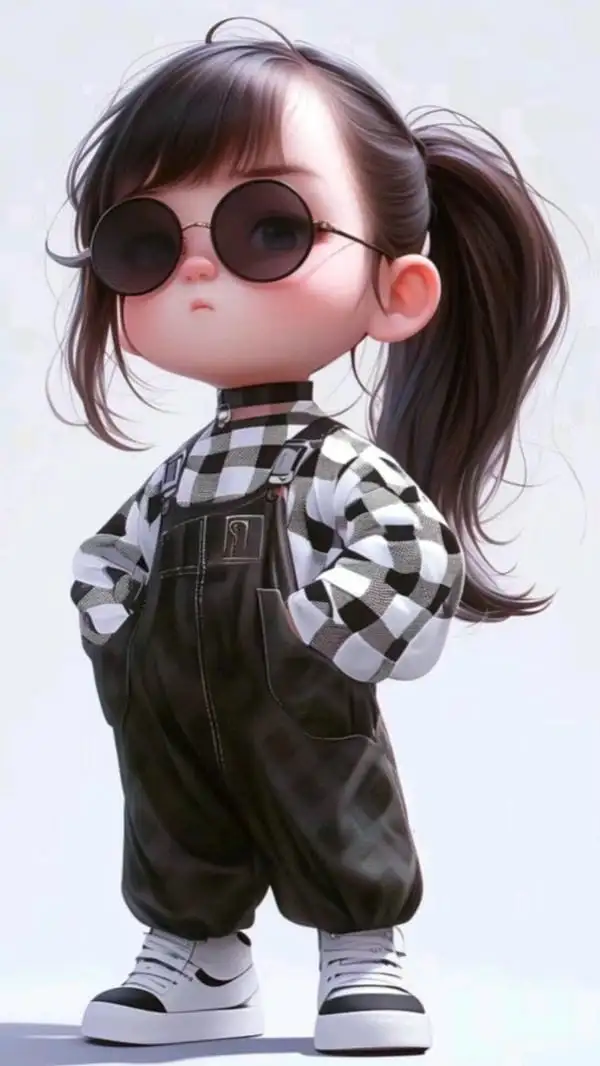 mẫu chibi bé gái ngầu