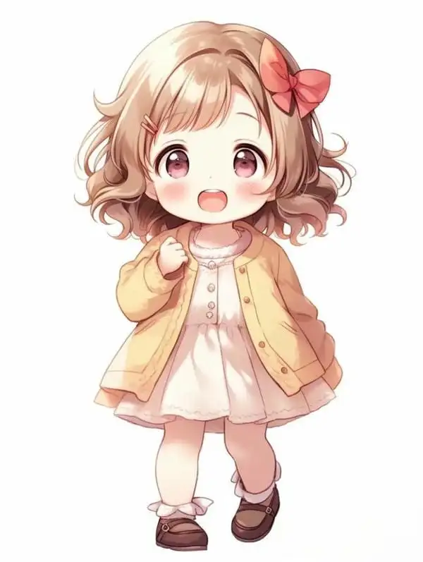 mẫu chibi cho bé gái bỡ ngỡ