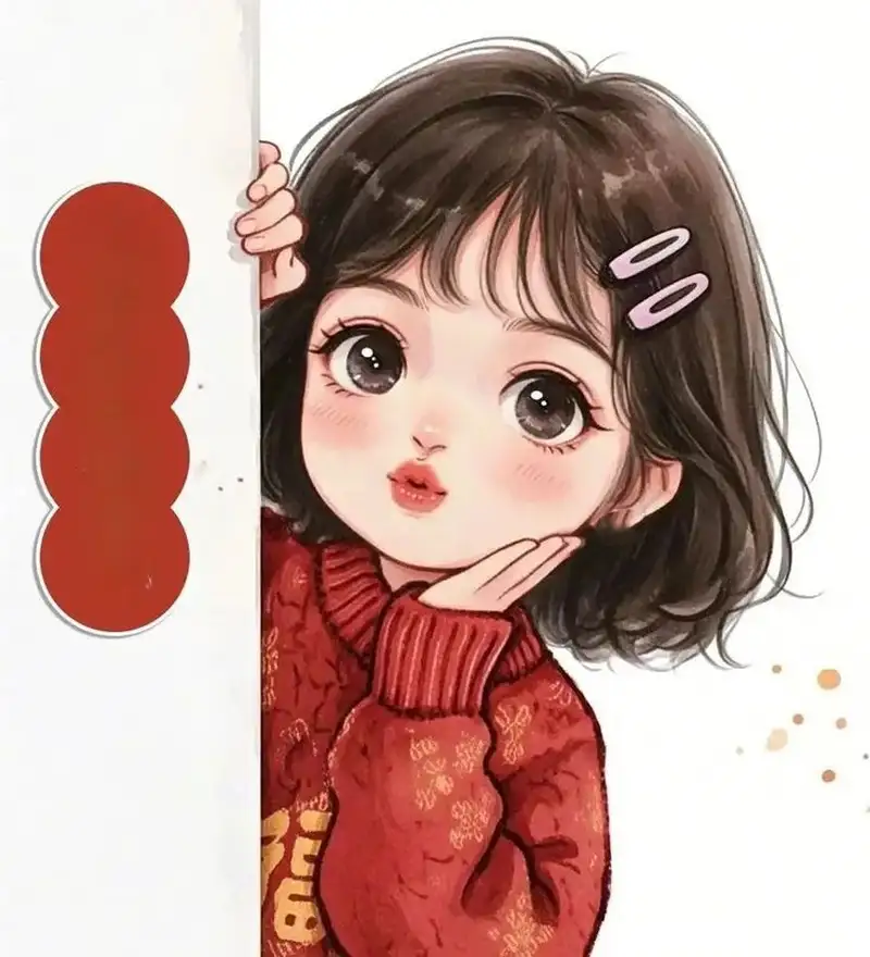 ảnh nữ chibi tết