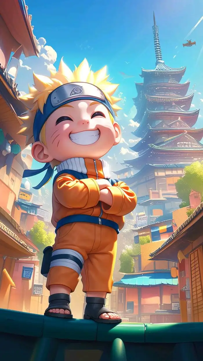 hình ảnh naruto vui vẻ chibi