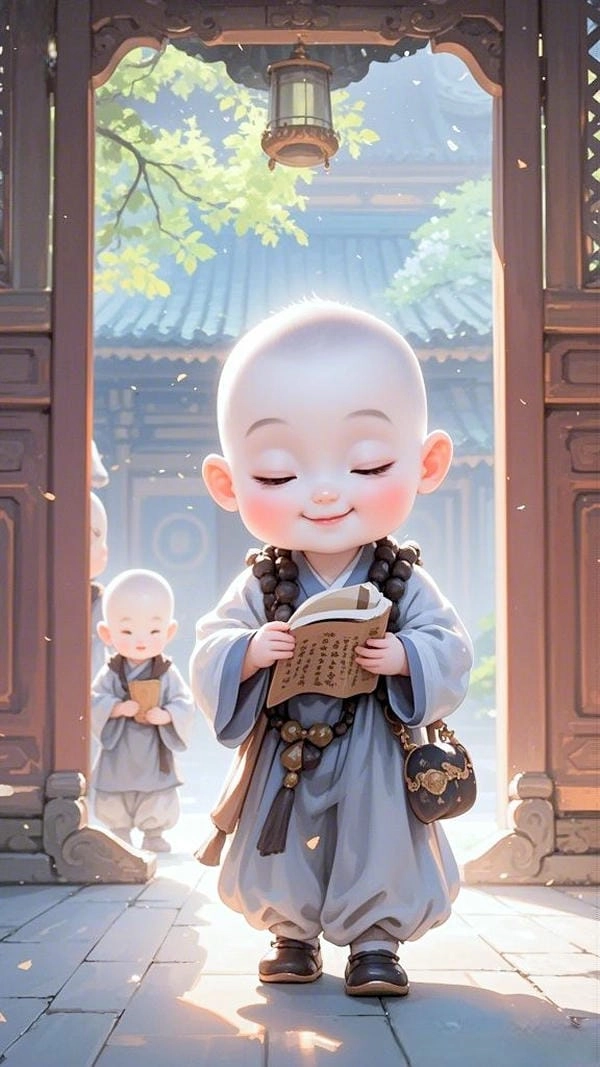 Hình chú tiểu chibi dễ thương