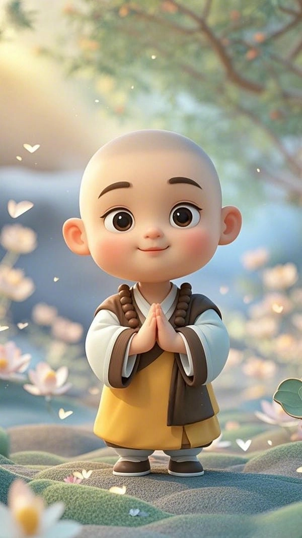 Hình chibi chú tiểu ngộ nghĩnh