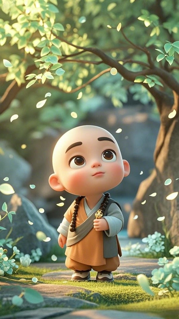 chú tiểu chibi đặt hình nền điện thoại