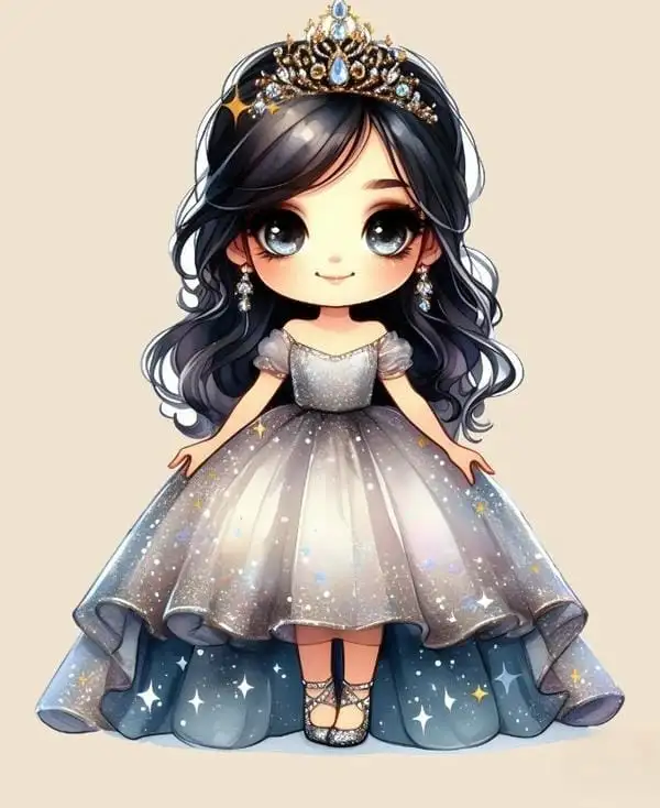 công chúa búp bê chibi xinh đẹp