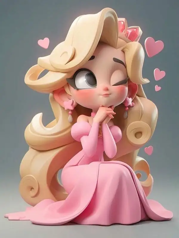 công chúa disney nháy mắt chibi