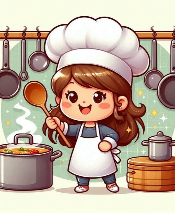 Đầu bếp chibi dễ thương