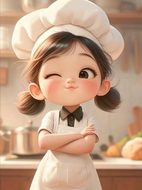 Đầu bếp chibi phong cách anime