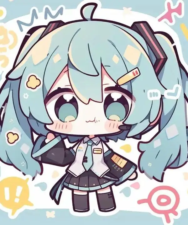 chibi anime miku ngây ngô