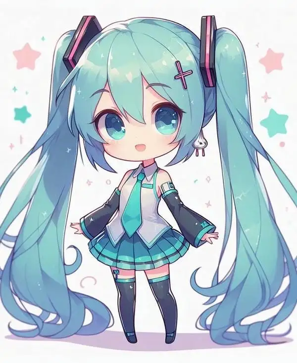 hatsune miku xinh đẹp chibi