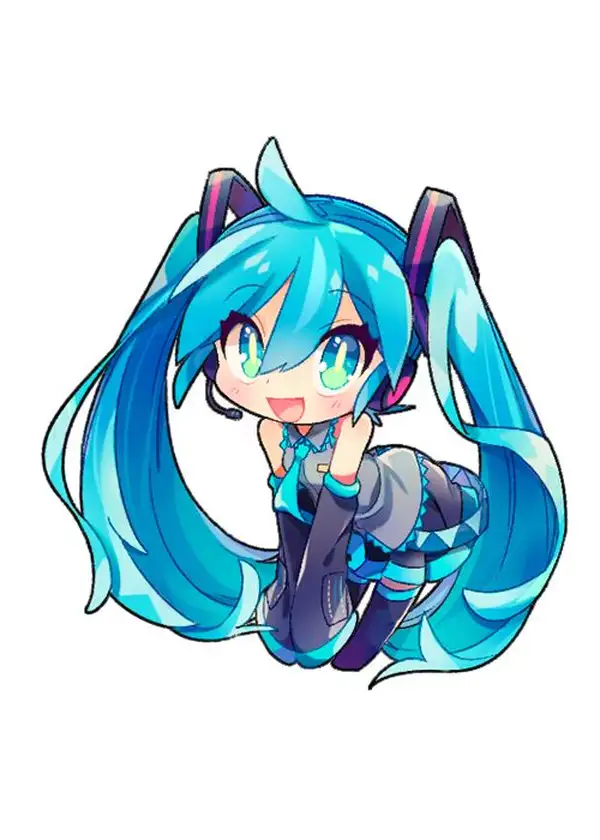 chibi anime miku làm trò