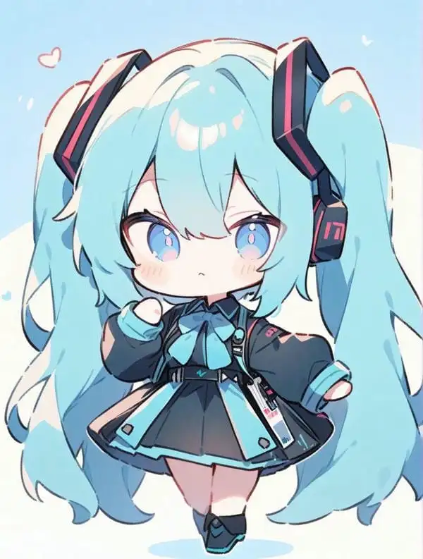 miku chibi giận dỗi cute