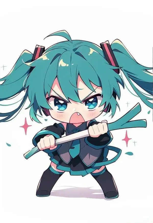 ảnh miku chibi tức giận