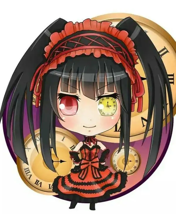 ảnh anime kurumi chống nạnh chibi