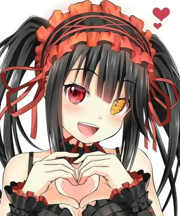 ảnh anime kurumi chibi thả tim