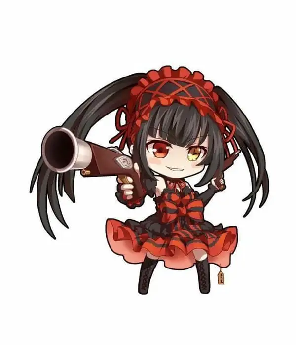 ảnh kurumi cầm súng chibi