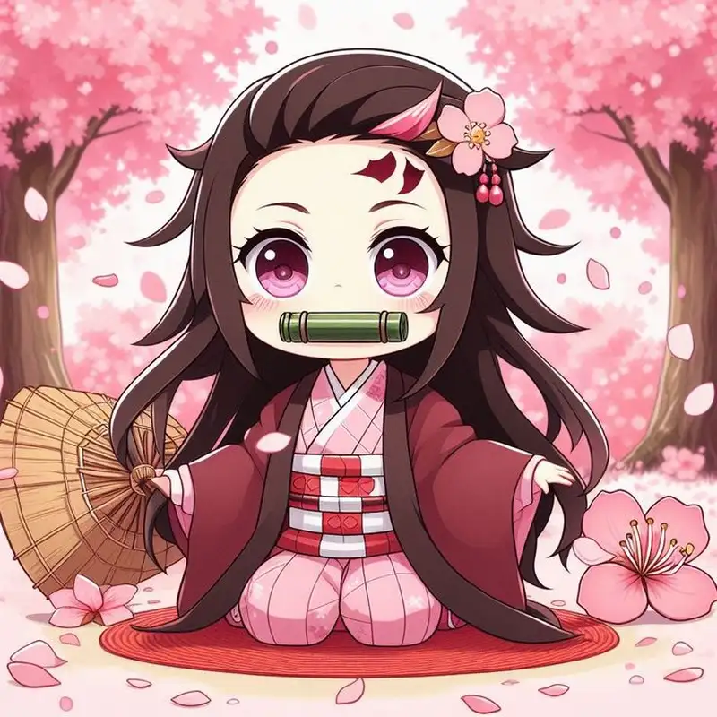 ảnh anime chibi nezuko đáng iu