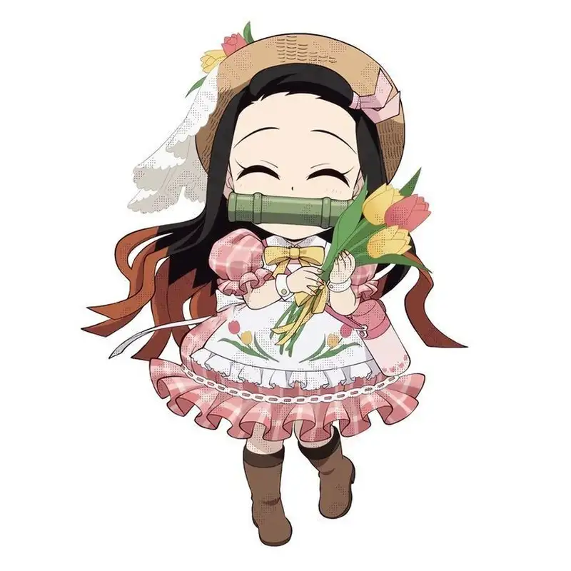 ảnh nezuko dễ thương chibi chill