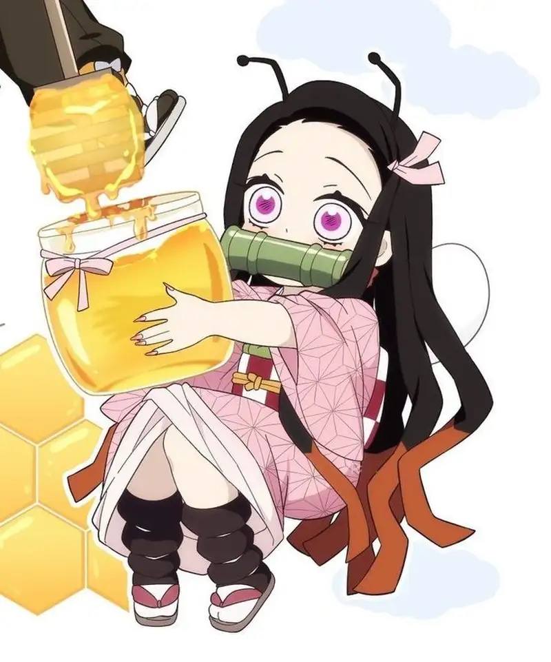 ảnh nezuko de thương chibi vô tri