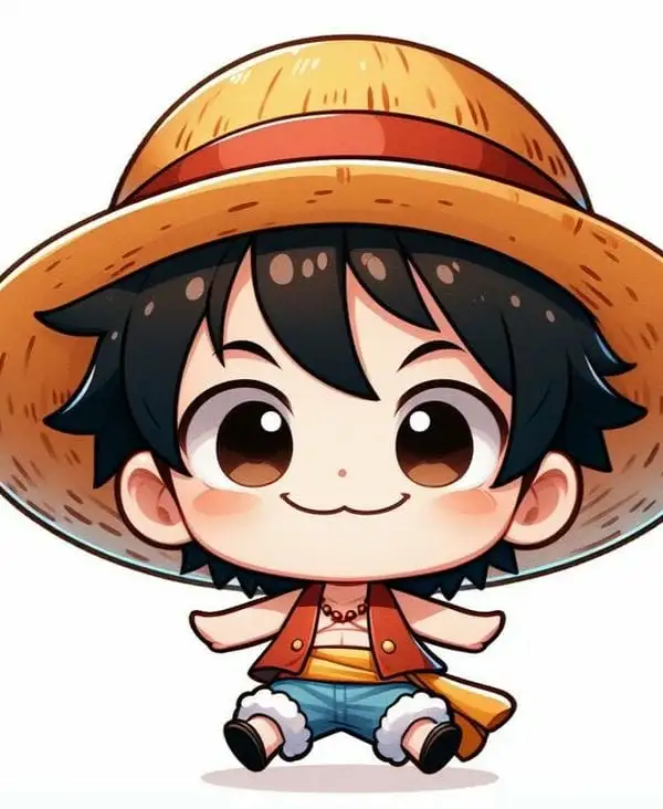 ảnh anime chibi one piece luffy cute