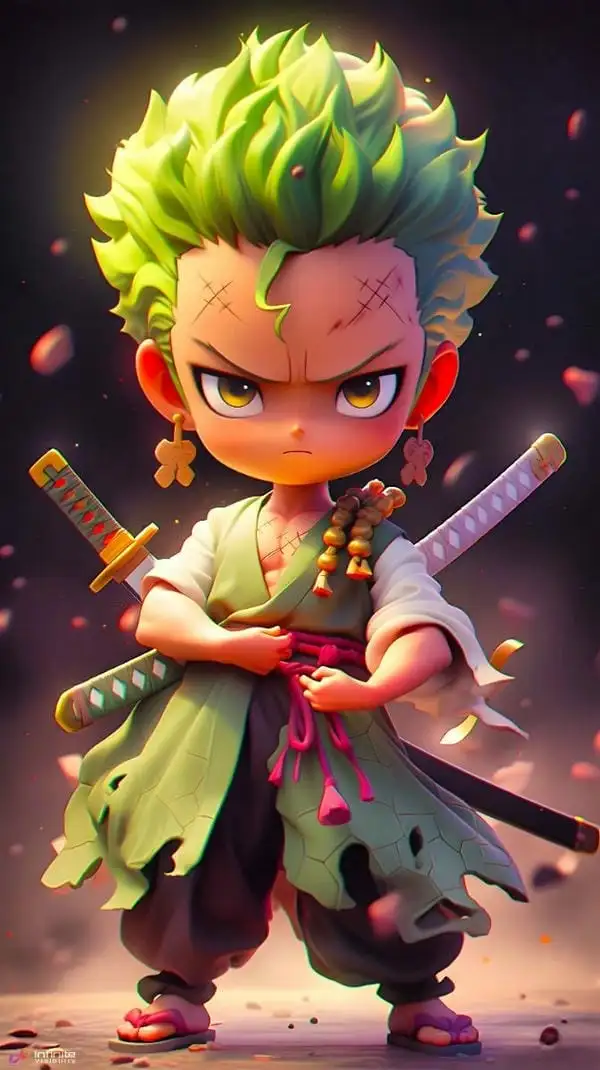 chibi ảnh one piece zoro ngầy