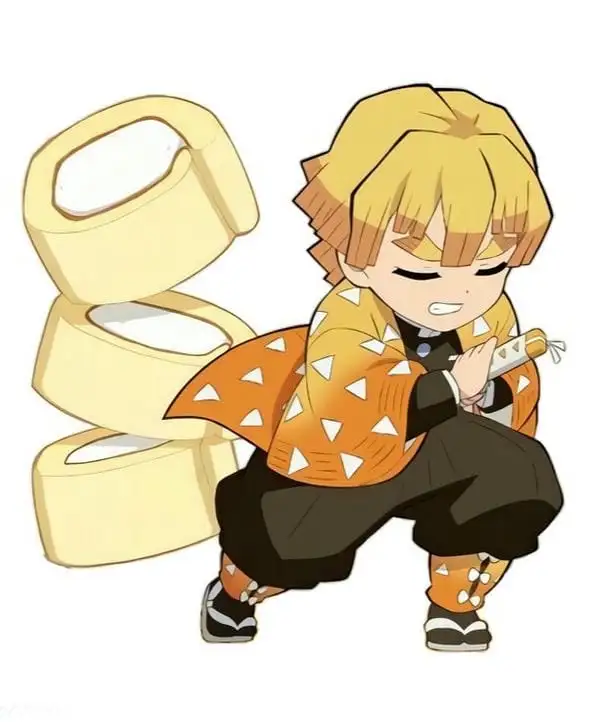 zenitsu chibi cắt bánh