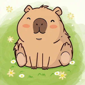 hình ảnh capybara cute chibi