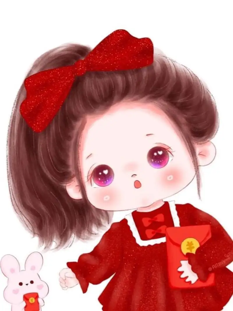 ảnh chibi đón tết